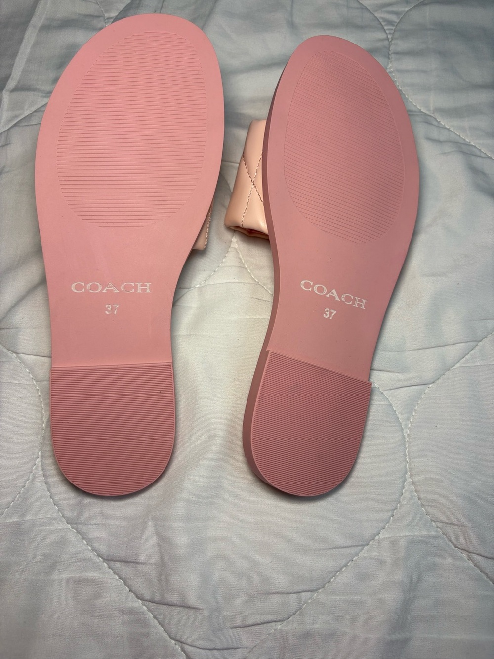 COACH Blush Pink Slide Sandals